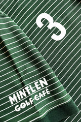 McILROY No. 3 Golf Jersey – Mintlen Golf Café – Azalea Green and White Stripes | 3 of 16