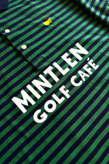 KOEPKA No. 7 Golf Jersey – Mintlen Golf Café – Azalea Green and Navy Blue Stripes | 1 of 18