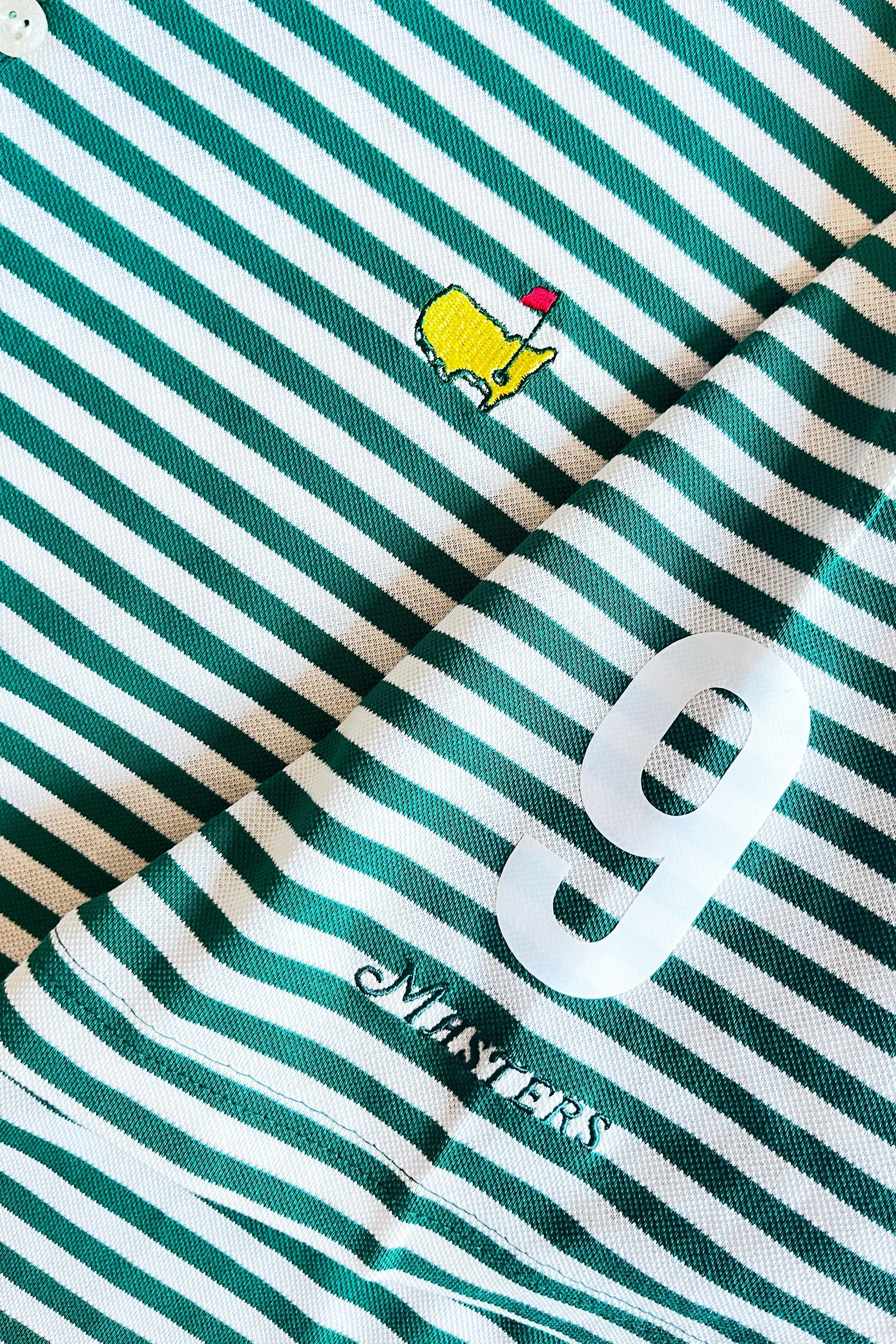 SPIETH No. 9 Golf Jersey – Mintlen Golf Café – Azalea Green and White Stripes | 17 of 18