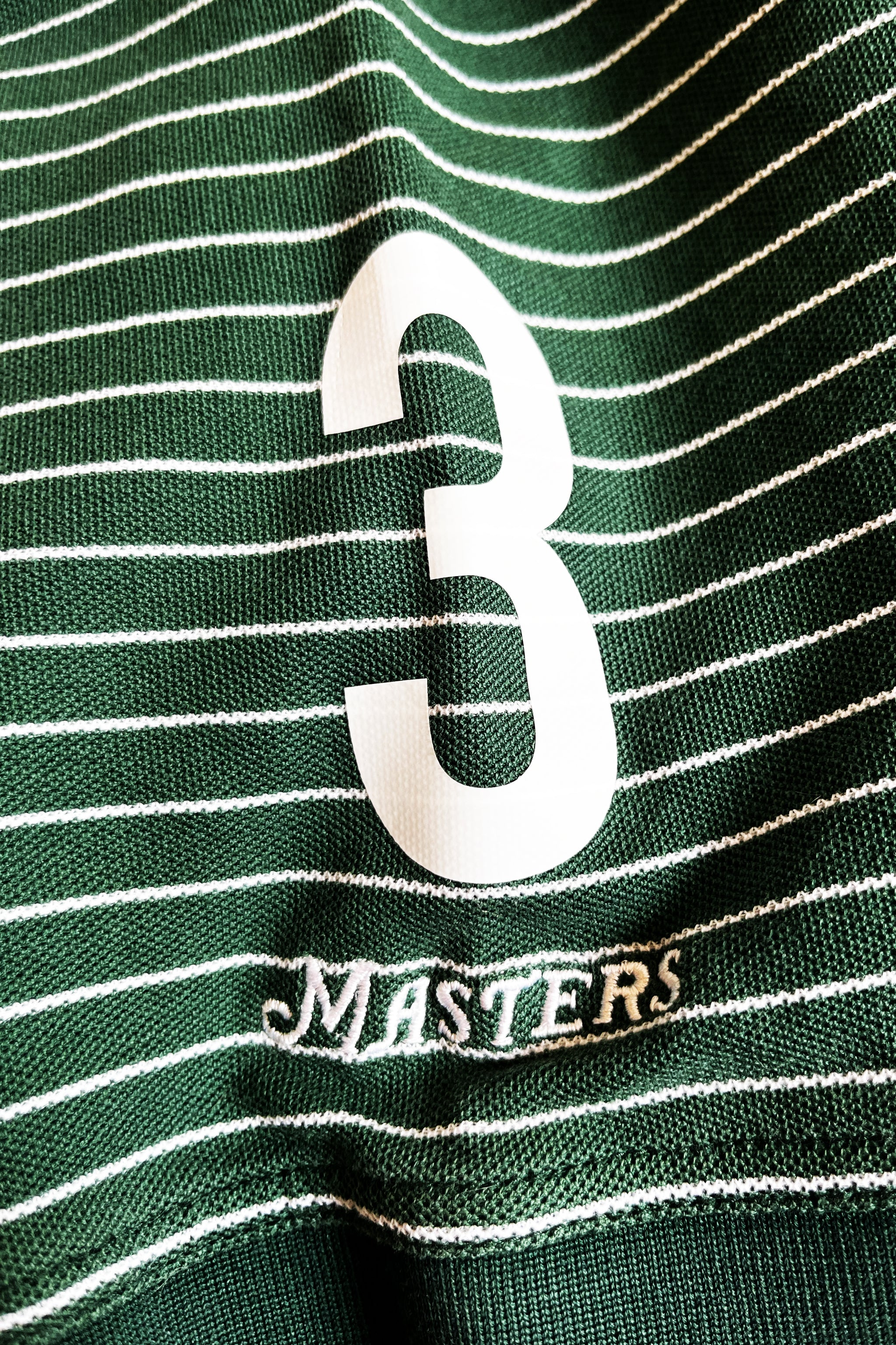 McILROY No. 3 Golf Jersey – Mintlen Golf Café – Azalea Green and White Stripes | 3 of 18