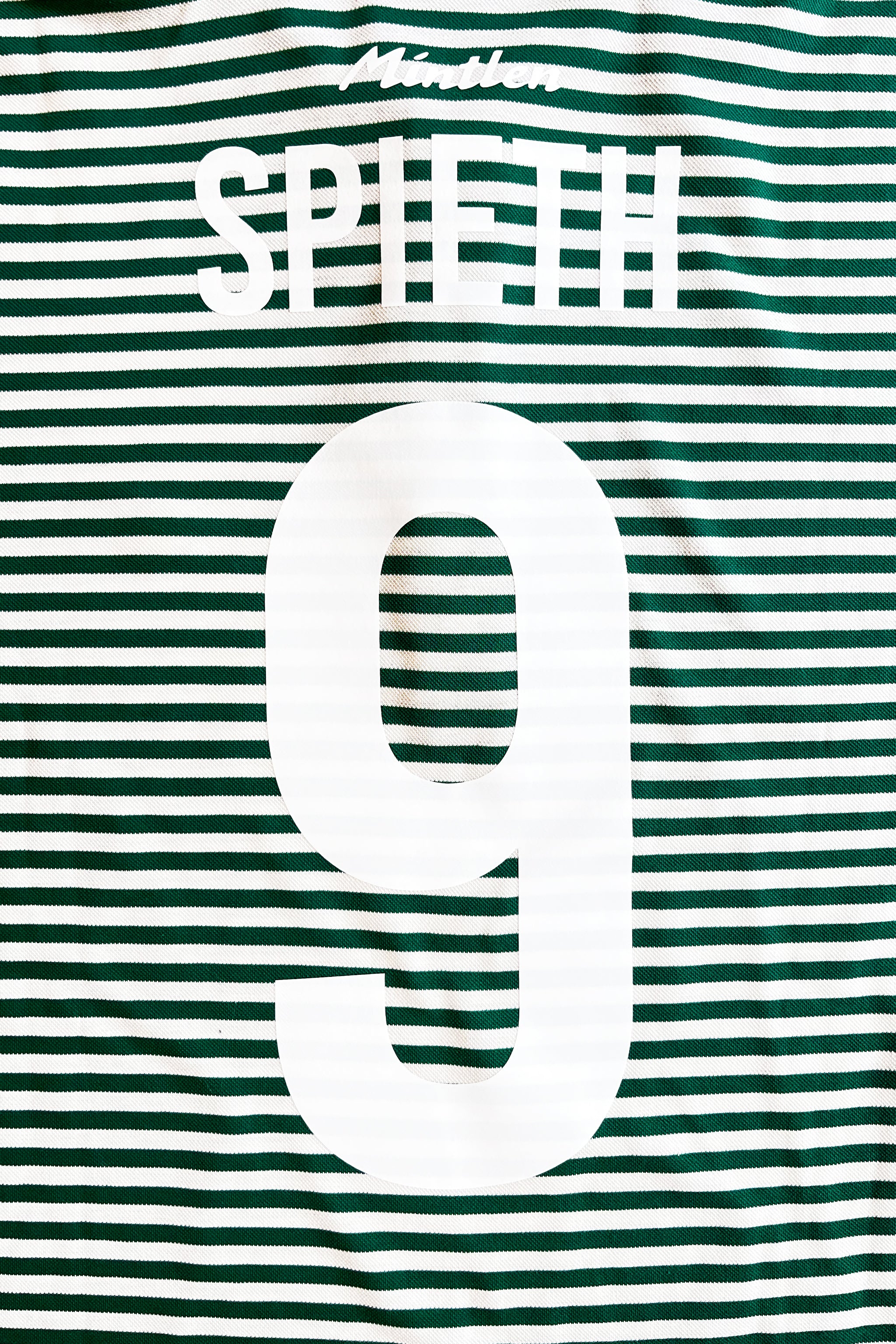 SPIETH No. 9 Golf Jersey – Mintlen Golf Café – Azalea Green and White Stripes | 17 of 18